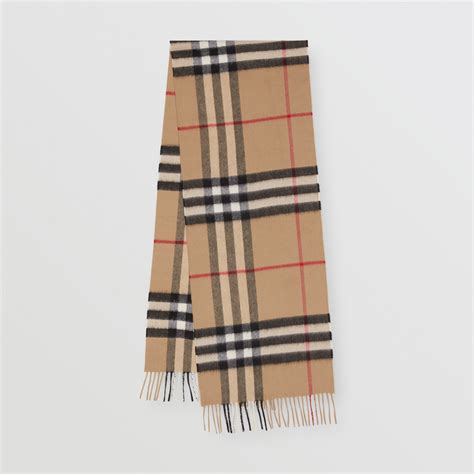 burberry beige cashmere classic check scarf|authentic Burberry cashmere scarf.